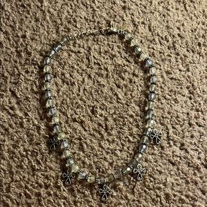 Elegant Silver Cross Charm Necklace